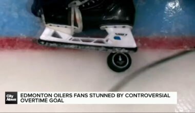 Edmonton Oilers fans stunned by controversial overtime goal