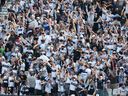 Vancouver Whitecaps FC fans cheer during the Audi 2025 MLS Cup Final match between Inter Miami CF and Vancouver Whitecaps FC at Chase Stadium on Dec. 6, 2025.