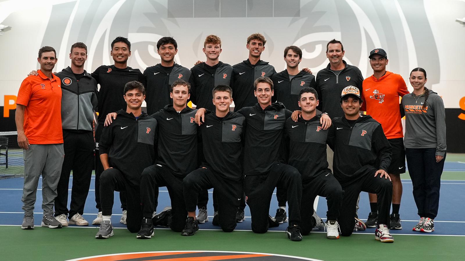 Men's tennis NCAA selection celebration shot