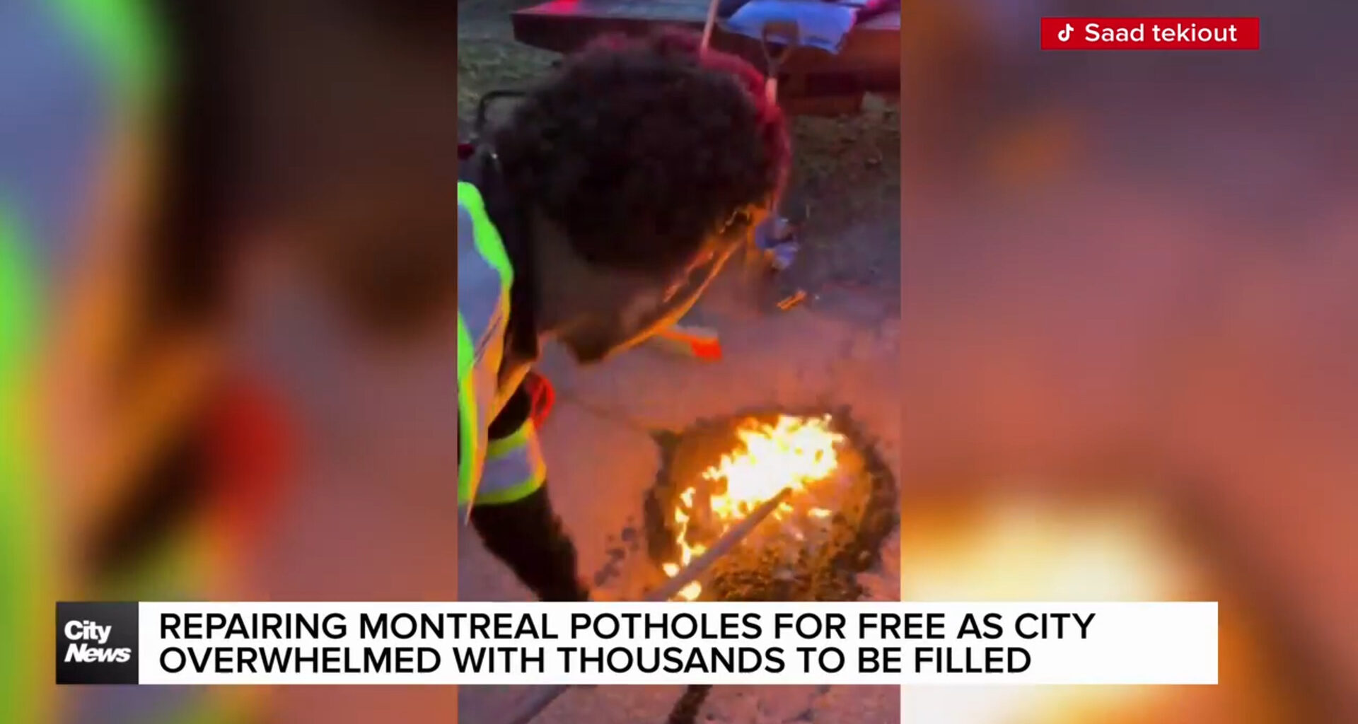 Citizens repair Montreal potholes for free as city is overwhelmed