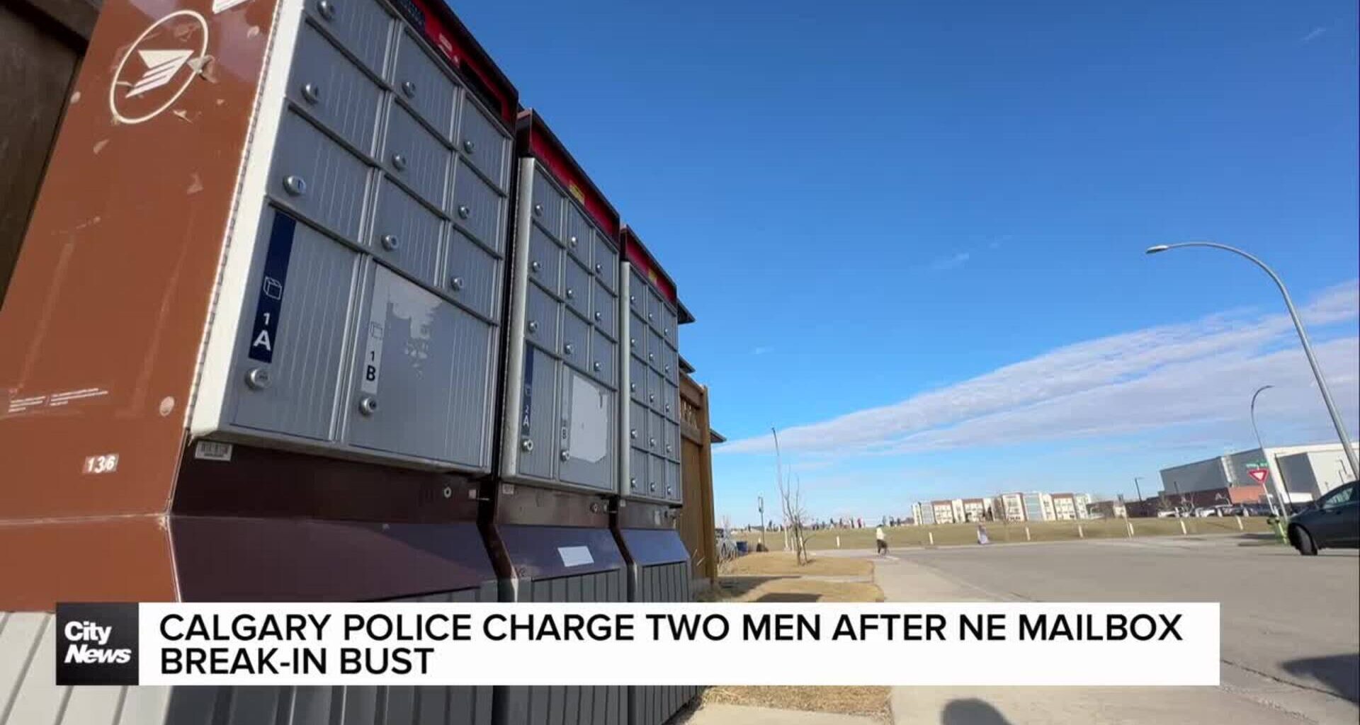 Calgary Police charge two men after NE mailbox break-in bust