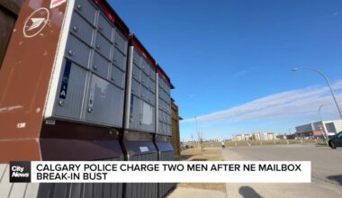 Calgary Police charge two men after NE mailbox break-in bust