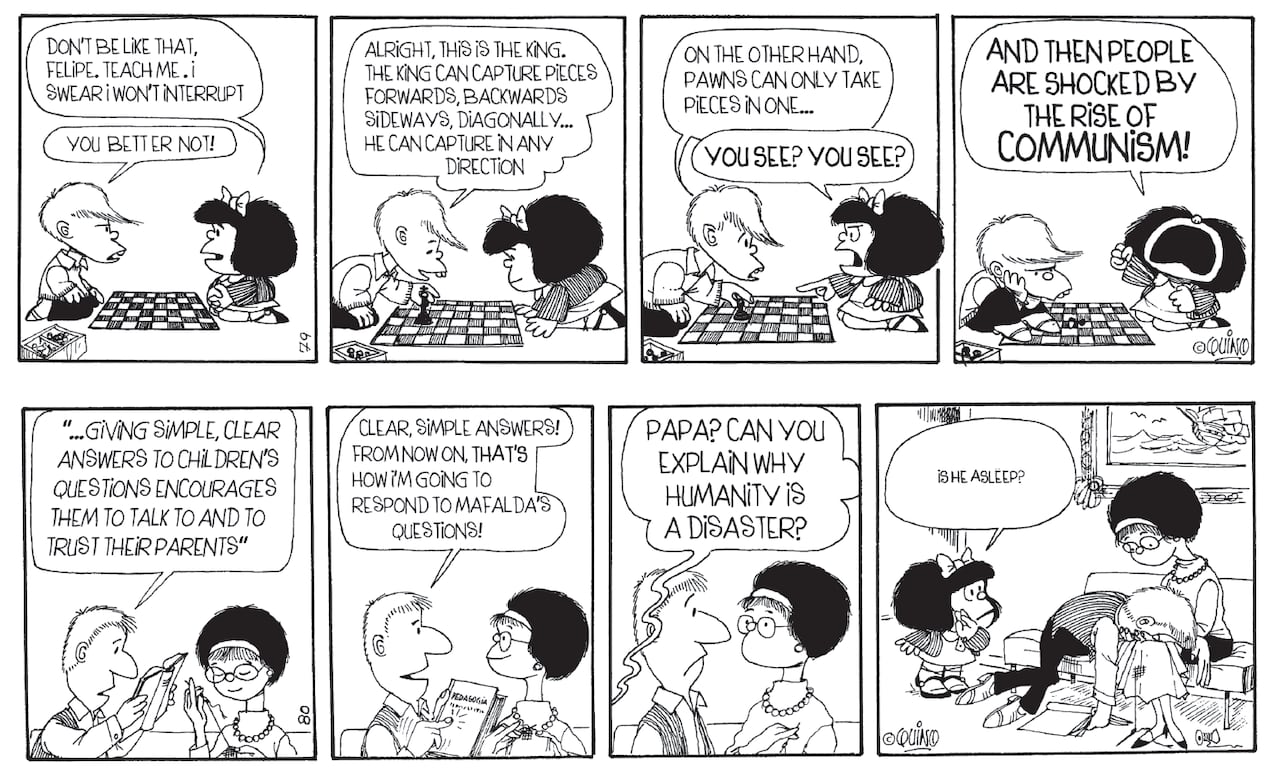 Excerpts translated into English of Mafalda by Quino.