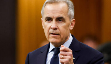 FILE PHOTO: Canada's Prime Minister Mark Carney speaks during Question Period in Ottawa