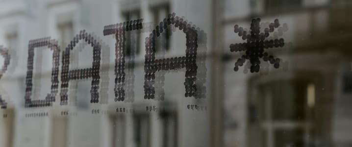 data written on glass window