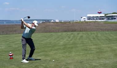 Matt Fitzpatrick on 18 at Harbour Town Golf Links