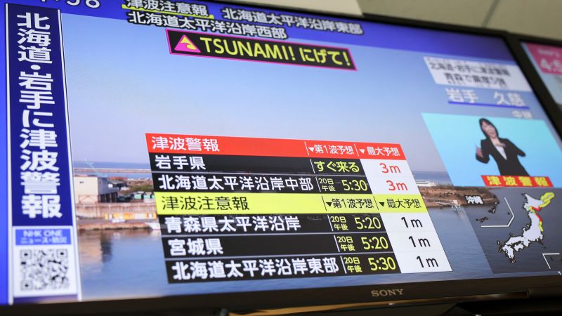 Strong earthquake hits off Japan’s coast, tsunami advisory issued