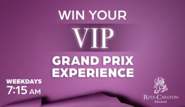 Win a VIP Grand Prix experience at Ritz-Carlton Montreal! — The Beat 92.5