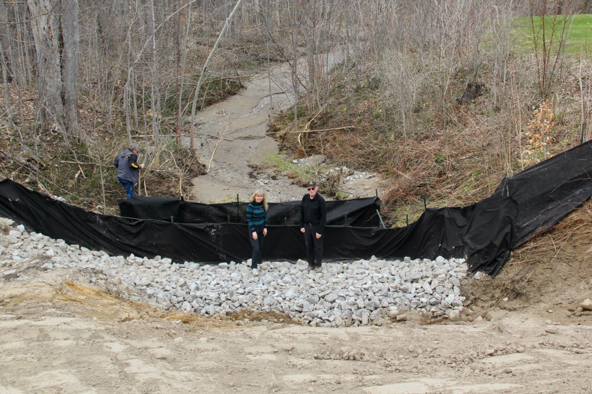 'Environmental destruction': Stream near Hawk Ridge development dries up after berm breaches