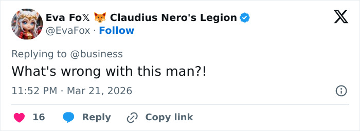 Tweet from Eva Fox expressing shock and questioning OpenAI CEO Sam Altman amid refiled lawsuit allegations.