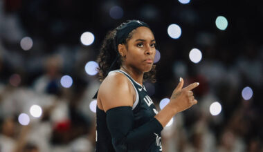 Aces forward Cheyenne Parker-Tyus during game one of a first round WNBA playoff game between th ...
