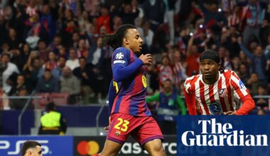 Atlético hold off Barcelona comeback after Lookman strike and García red | Champions League