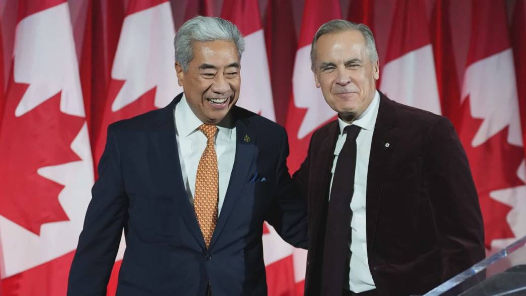 Click to play video: 'Carney doesn’t say whether Liberal MP Ma faces consequences for China forced labour comments'