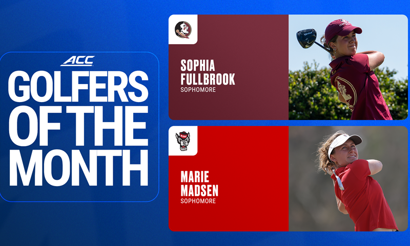 FSU’s Fullbrook, NC State’s Madsen Share ACC Women’s Golfer of the Month Honors