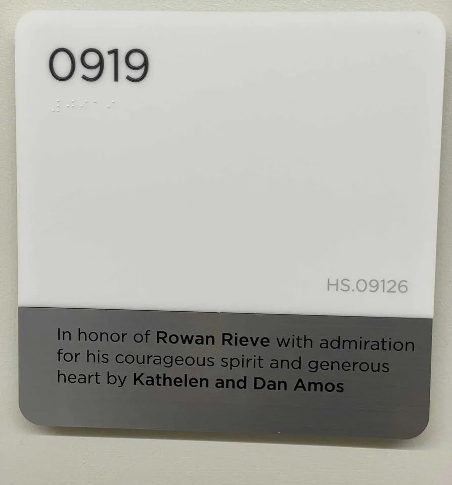 A hospital room named in honor of Rowan RieveCredit: Children's Healthcare of Atlanta