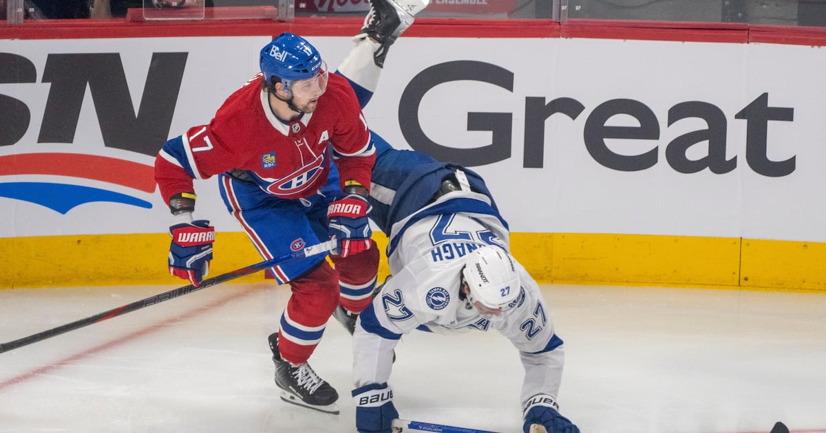 Montreal Canadiens, Tampa Bay Lightning tied after first period of Game 3