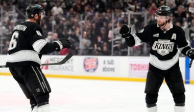 Adrian Kempe scores twice as Los Angeles Kings top Vancouver Canucks to move into wild-card spot
