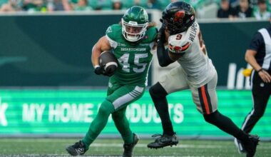AJ Ouellette ‘bringing the dad strength’ to Riders training camp in May