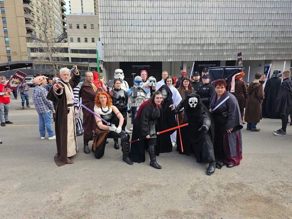 Star Wars fans in costumes during the 2024 Calgary Expo. (Submitted by Teresa Nuthall)