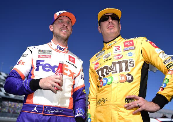 Denny Hamlin and Kyle Busch