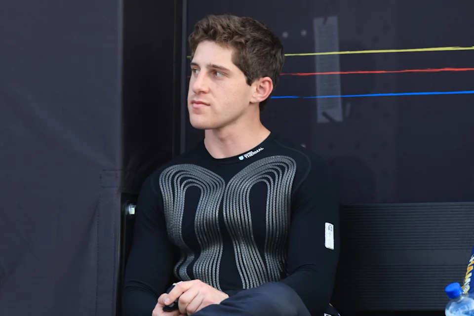 Nick Sanchez waits ahead of driver introductions at Darlington. &lpar;Photo by Jeff Robinson&sol;Icon Sportswire via Getty Images&rpar;