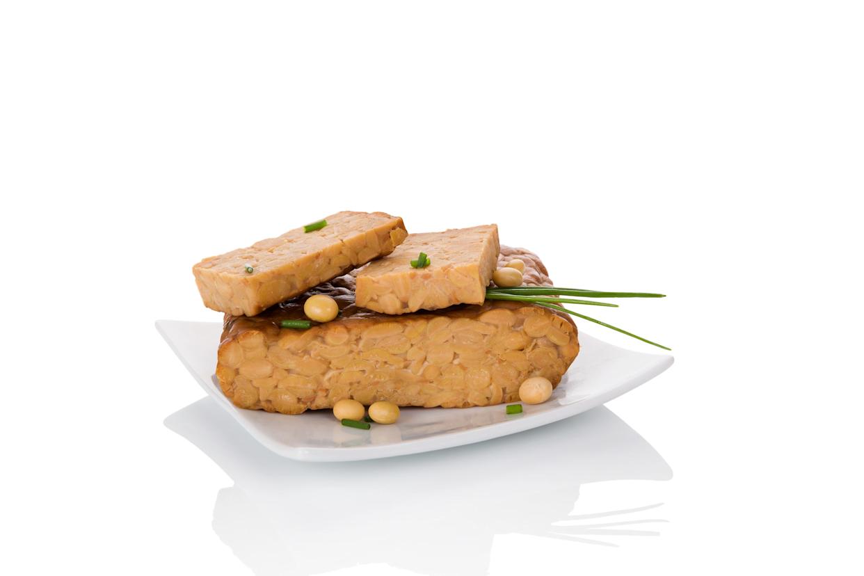 tempeh isolated on white