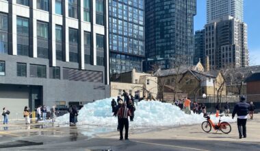 Police ask people enjoying remnants of Drake's 'Iceman' tower to be careful