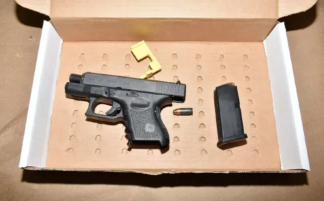 Police seized a Glock handgun during an investigation in Whitby, Ont. on Dec. 11, 2022. According to U.S. court documents, a firearm recovered by Durham Regional Police on that date was later traced back to gun smuggler Erhan John Er.