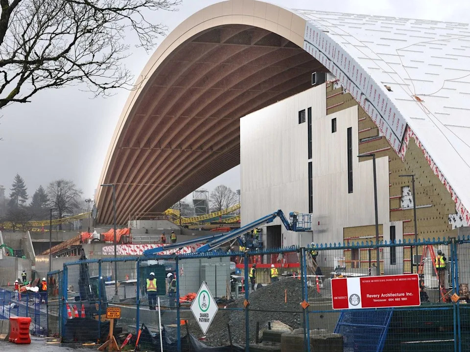  Construction at the 10,000-seat amphitheatre at Hastings Park which is scheduled to host the Fan Festival during the FIFA World Cup in June in Vancouver.