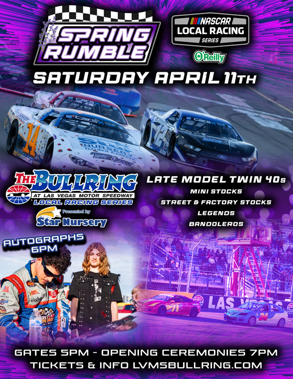 NASCAR Spring Rumble at the Bullring This Saturday Night