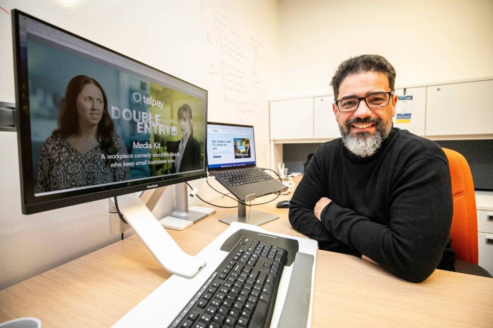MIKAELA MACKENZIE / FREE PRESS
Telpay chief experience officer Paul Vieira is the creator of the Shorty Awards-nominated Double Entry, a six-episode web series the company created to promote itself.