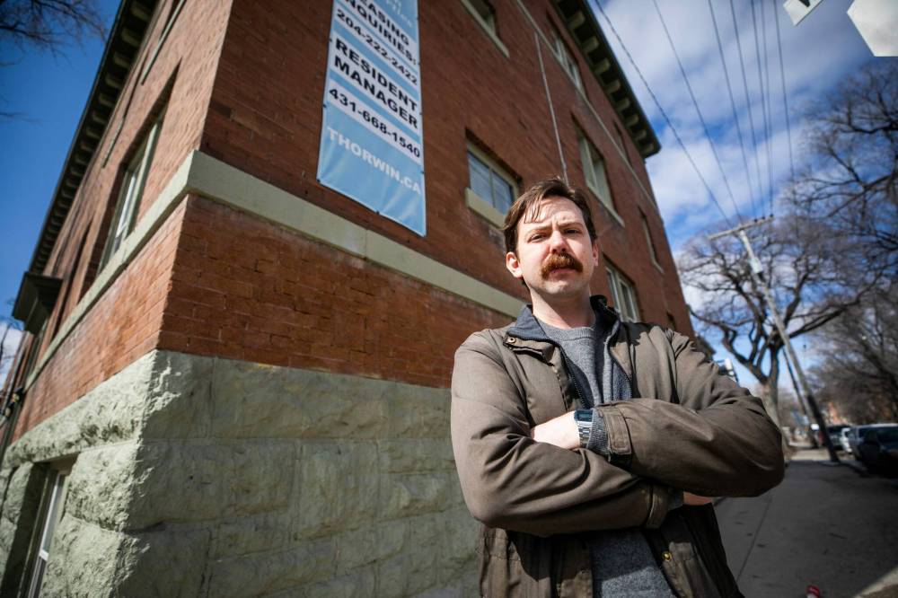 MIKAELA MACKENZIE / FREE PRESS
Neil Kraemer, a member of the West Broadway Tenant Committee, is a renter who’s seen above-guideline rent increases over the past three years.