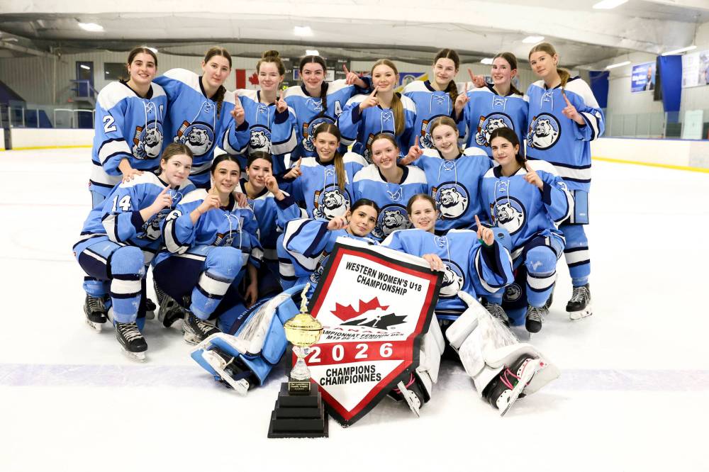 Darryl Gershman photo
The Winnipeg Ice defeated Saskatchewan’s Battlefords Sharks 4-3 in game 3 to win the Hockey Canada Western Women’s U18 Championship, Sunday.