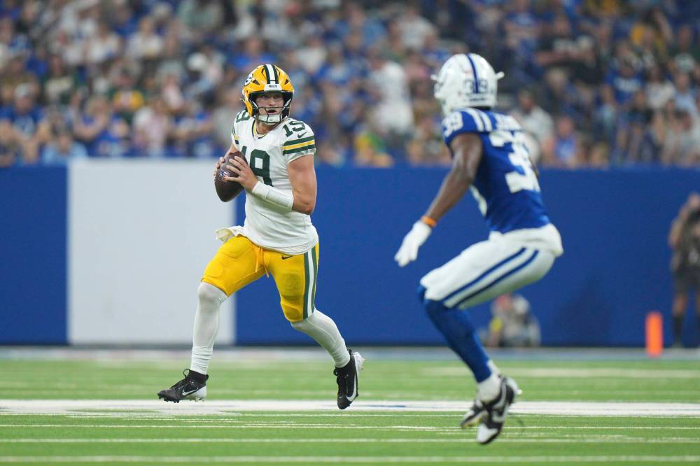 AJ Mast / The Associated Press files
Blue Bombers quarterback Taylor Elgersma was cut by the Green Bay Packers after training camp last year, then worked his way through a number of options before signing in Winnipeg.