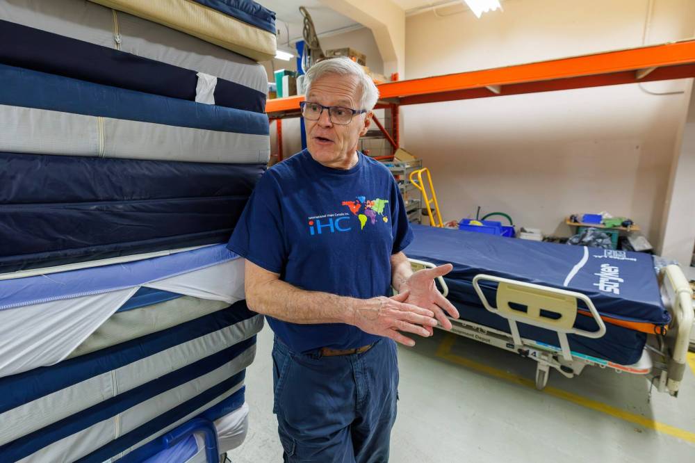 MIKE DEAL / FREE PRESS
Kevin Stewart, president of International Hope Canada, said some of the hospitals the charity has helped don’t have enough beds for every patient, leaving some patients to sleep on cardboard on the floor.