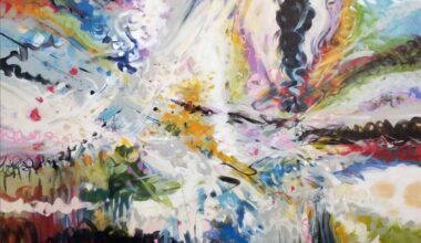 Ocean Play, by David Patterson, typifies the abstract works he will be presenting as part of Beyond Form: A Collective Abstraction, on display at the Pop-Uptown Gallery at Central Plaza for the month of April. (Contributed to Peace Arch News)