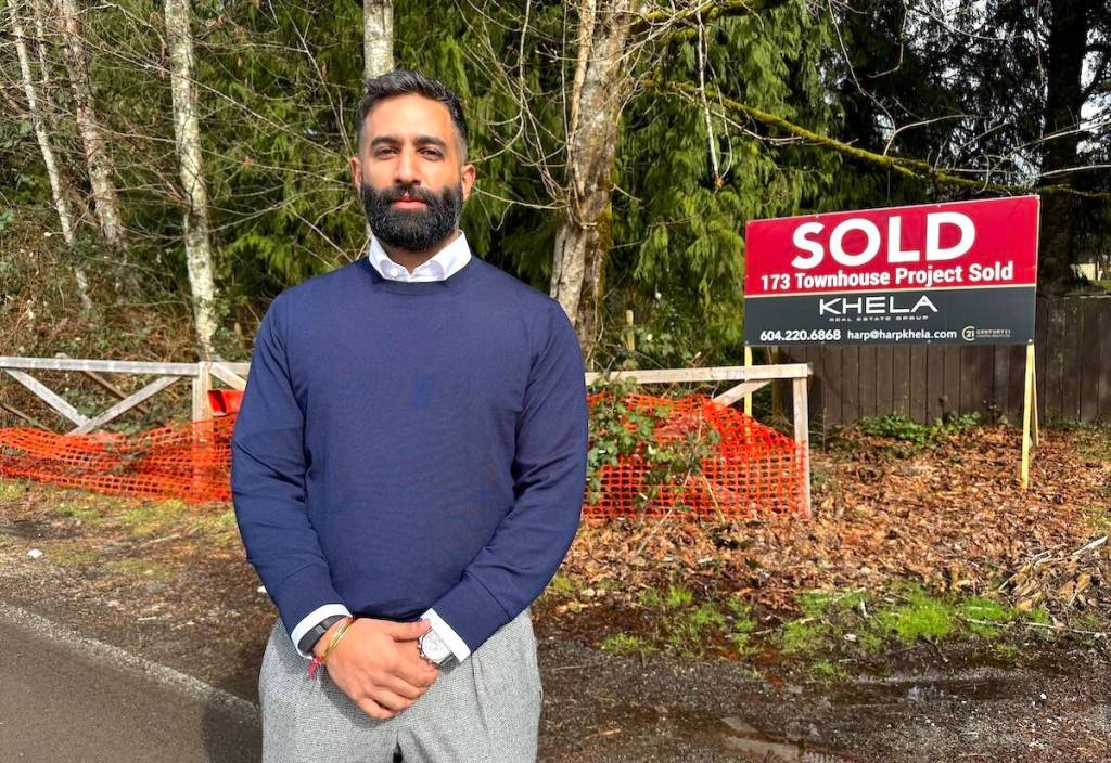 Milan Mann, president of BM Group, in Tynehead at the 10-acre site purchased by the company for development of 173 townhouses on Bothwell Drive, just north of 92 Avenue in Surrey. (Tom Zillich/Surrey Now-Leader)