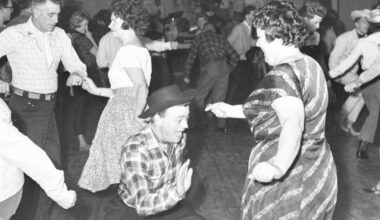 People enjoy themselves at the Cloverdale Rodeo Dance in 1964. The Cloverdale District Chamber of Commerce and the Cloverdale Rodeo Youth Initiative Foundation have brought back the classic rodeo event that will kick off Rodeo Month in Surrey. (Photo courtesy Surrey Archives/Surrey Leader Photograph Collection)