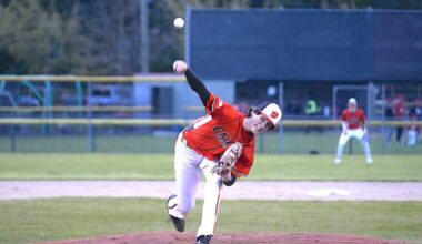 Whalley Junior Chiefs in action at Whalley Athletic Park during the BC Premier Baseball League team&rsquo;s 2026 season-opening game Tuesday, March 31, 2026. (Justin Lindale/Contributed to Surrey Now-Leader)