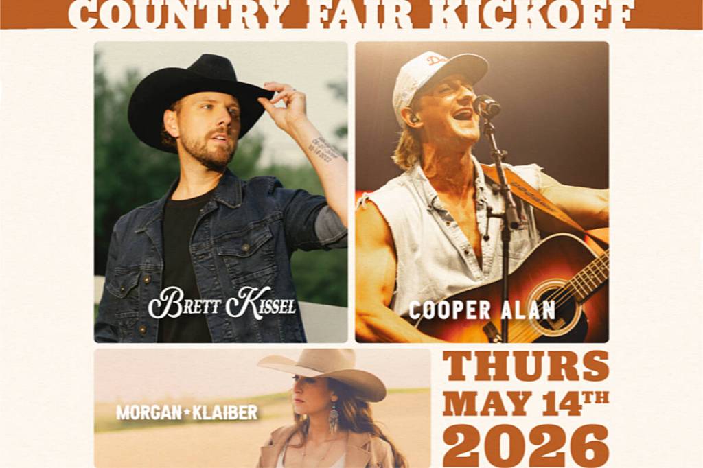 Close up of poster announcing new Thursday night concert at the 2026 Cloverdale Rodeo and Country Fair. (Image via cloverdalerodeo.com)
