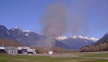 Rancheree Street wildfire sparked on the afternoon of April 7. (Meteorological Observation Camera/ Instagram)