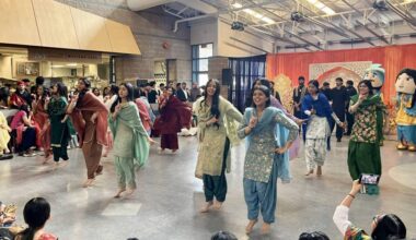 Surrey&rsquo;s LA Matheson Secondary School celebrated Vaisakhi on Friday (April 10), with colourful outfits, music, dance and food. The event was also a fundraiser for Guru Nanak Diversity Village, a culturally sensitive facility. (Tricia Leslie/Peace Arch News)