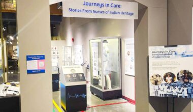 A new community treasures exhibit at the Museum of Surrey tells the stories of nurses of Indian heritage. The exhibit runs until July 19. (Photo: Malin Jordan/Cloverdale Reporter)