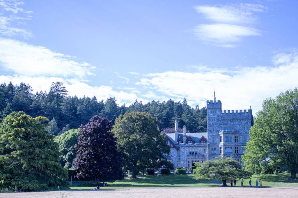 View of Hatley Castle in Hatley Park, Colwood. (Courtesy of Te&rsquo;mexw Treaty Association)