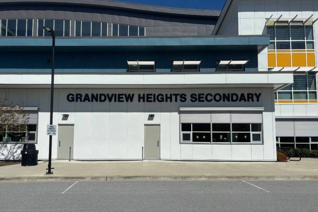 Grandview Heights Secondary school in South-Surrey has been approved for a 500 seat addition. (Grace McLeod/Peace Arch News)