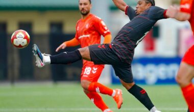 A late in the game goal gave Hamilton Forge FC the victory over Vancouver FC at Willoughby Stadium in Langley on Sunday, April, 12. (Wes Shaw, Shotbug Press)
