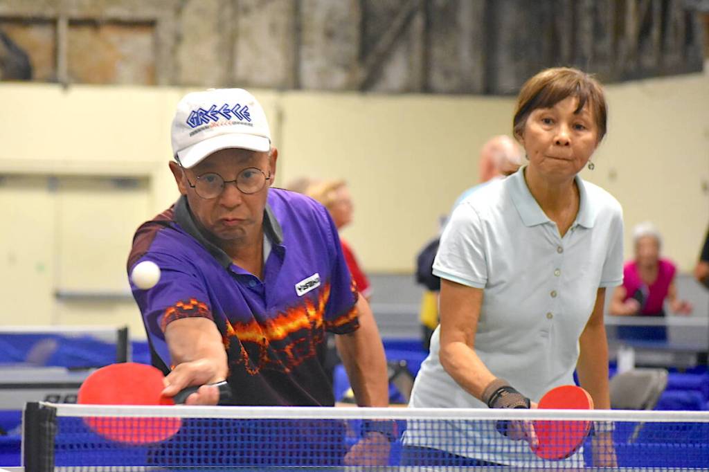 Table tennis action at the 55+ BC Games in Nanaimo in September 2025. (Contributed/H. Bell via flickr.com/photos/bcsg)