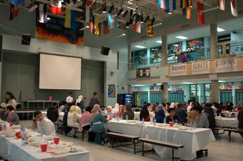 Fleetwood Park Secondary&rsquo;s Muslim Student Association hosted the school&rsquo;s first-ever iftar during Ramadan, providing 120 meals to students and staff in an after-school event while raising money for Islamic Relief Canada. (Surrey Schools/Contributed to Peace Arch News)