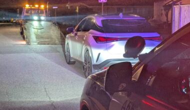 An impaired driver had their car impounded on Thursday night (April 16) in Abbotsford after almost sideswiping a police vehicle. (Abbotsford Police photo)
