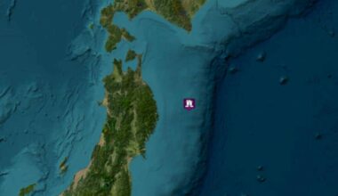 A 7.4-magnitude earthquake hit off the coast of Japan Monday, April 20, 2026. (U.S. Tsunami Warning System)